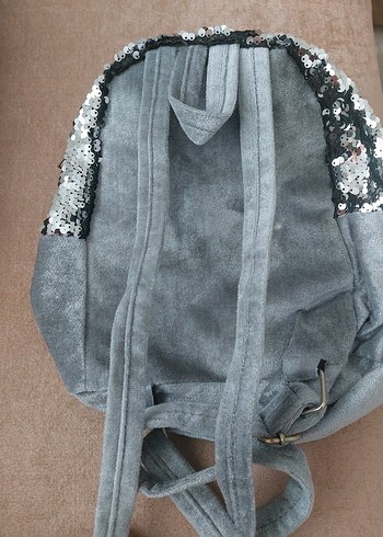 Gri payetli kız çocuk cantasi - Görsel 4