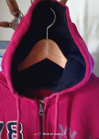 Koyu Kırmızı Fermuarlı Erkek Çocuk Sweatshirt - Görsel 6