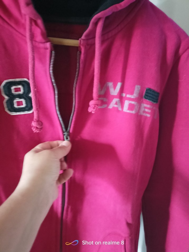 Koyu Kırmızı Fermuarlı Erkek Çocuk Sweatshirt - Görsel 4