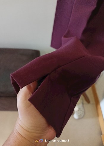 Bordo ipekyol  oantalonyandan fermuarlı yeni sezon - Görsel 6