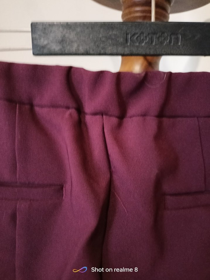 Bordo ipekyol  oantalonyandan fermuarlı yeni sezon - Görsel 4