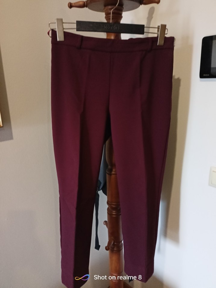 Bordo ipekyol  oantalonyandan fermuarlı yeni sezon - Görsel 2
