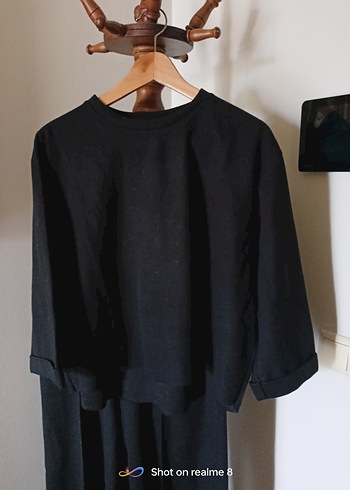 Siyah triko bayan pantalon takım şahane - Görsel 9