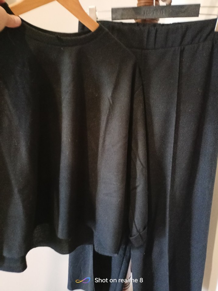 Siyah triko bayan pantalon takım şahane  - Görsel 2