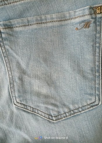 fermuarli Mavi Denim Kadın Pantolon şahane klasik model - Görsel 6