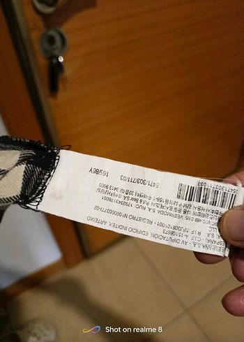 Gri Ekose Kadın Gömlek Düğmeli Midi Boy - Görsel 11