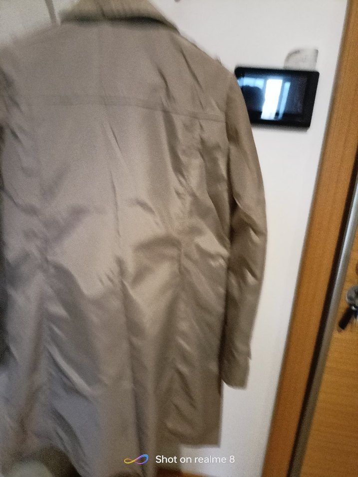 Düğmeli Bej Kadın Trençkot - Görsel 5