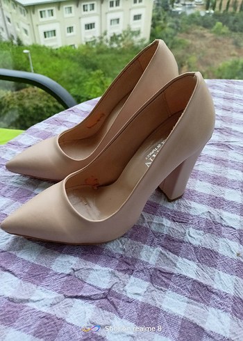 Bej Kadın Stiletto Topuklu Ayakkabı - Görsel 9