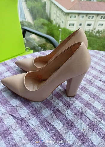Bej Kadın Stiletto Topuklu Ayakkabı - Görsel 8