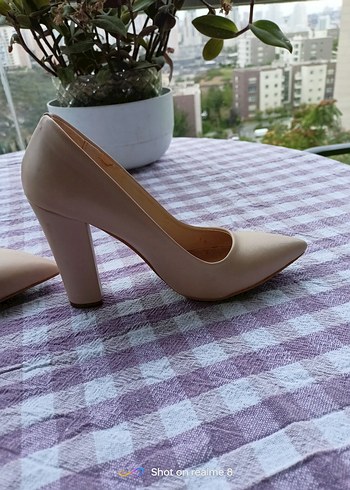 Bej Kadın Stiletto Topuklu Ayakkabı - Görsel 14