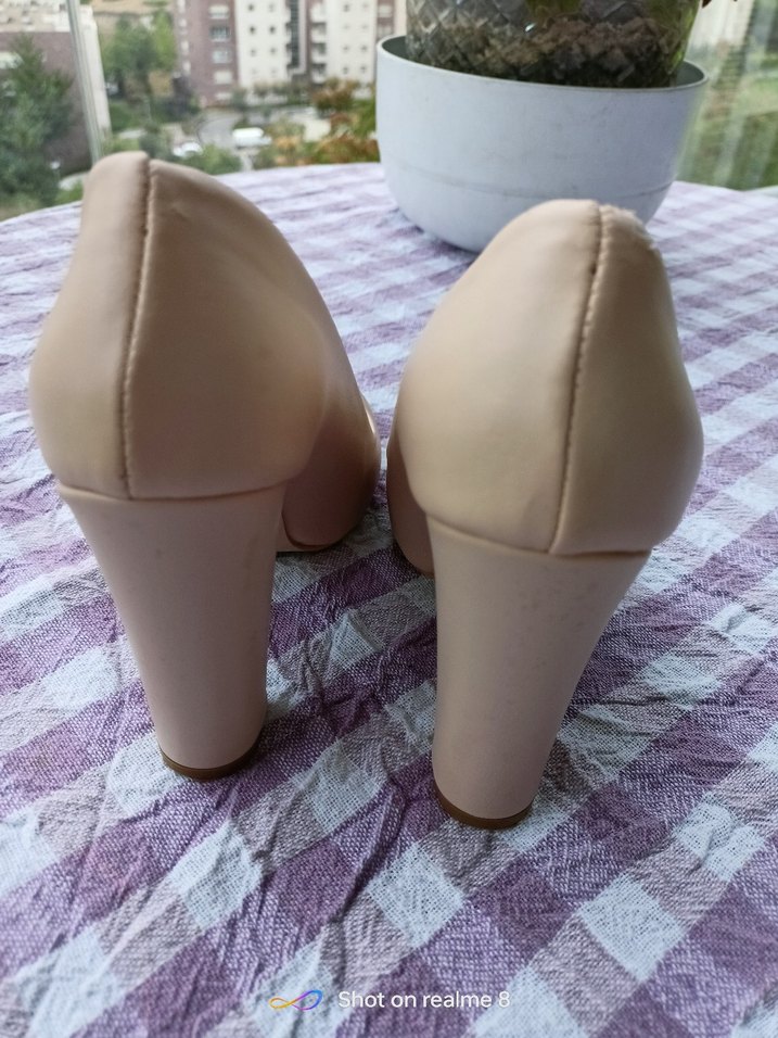 Bej Kadın Stiletto Topuklu Ayakkabı - Görsel 3