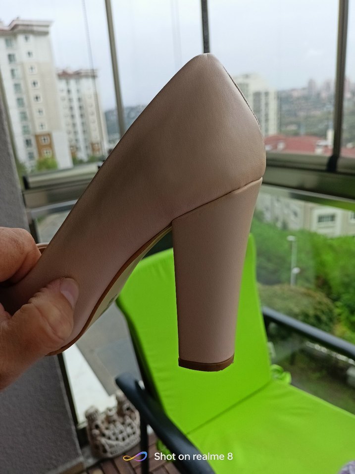 Bej Kadın Stiletto Topuklu Ayakkabı - Görsel 5