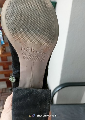 Bershka 37 numara nubuk siyah bayan şahane bot yeni - Görsel 12