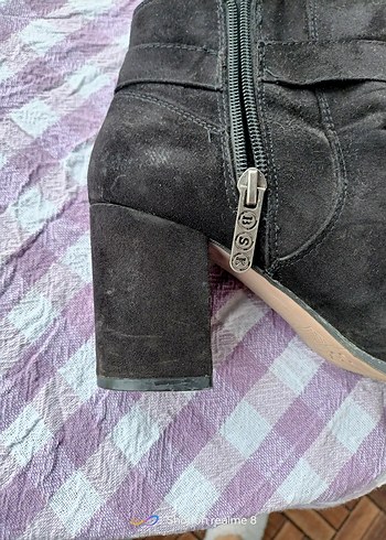 Bershka 37 numara nubuk siyah bayan şahane bot yeni - Görsel 11