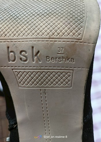 Bershka 37 numara nubuk siyah bayan şahane bot yeni - Görsel 9