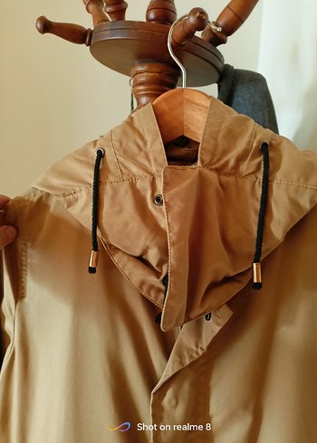 Bej Kadın Keten Düğmeli Ceket - Görsel 10