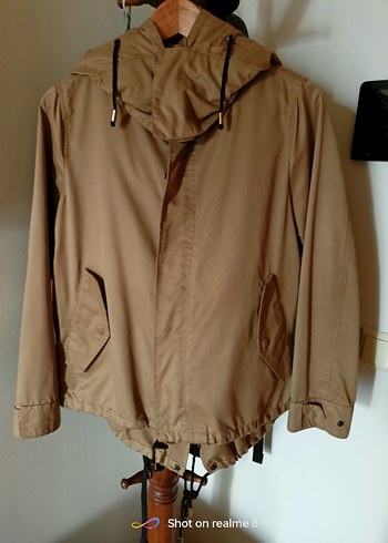 Bej Kadın Keten Düğmeli Ceket - Görsel 18