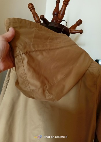 Bej Kadın Keten Düğmeli Ceket - Görsel 14