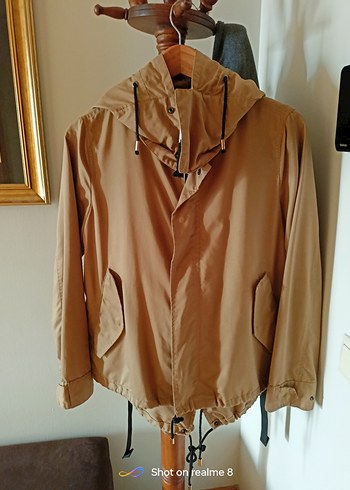 Bej Kadın Keten Düğmeli Ceket - Görsel 9