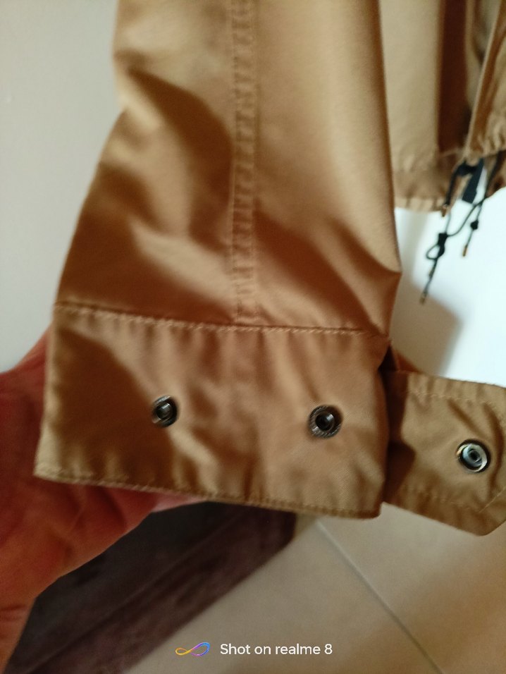 Bej Kadın Keten Düğmeli Ceket - Görsel 3