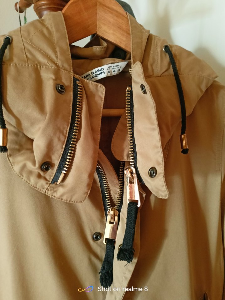 Bej Kadın Keten Düğmeli Ceket - Görsel 5