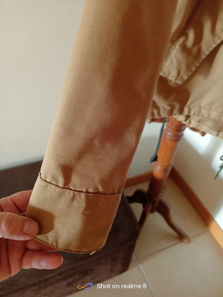 Bej Kadın Keten Düğmeli Ceket - Görsel 2