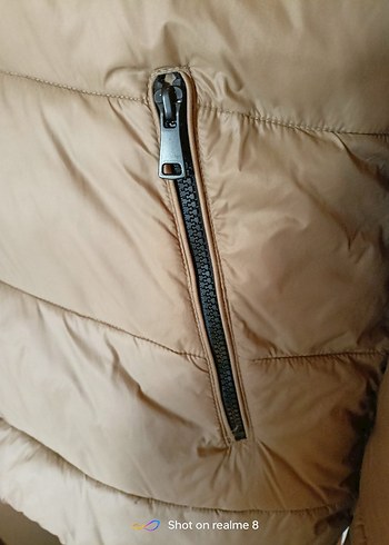 Bej Fermuarlı Kadın Kışlık bu sezon mont - Görsel 13