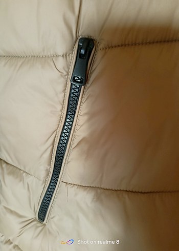 Bej Fermuarlı Kadın Kışlık bu sezon mont - Görsel 15