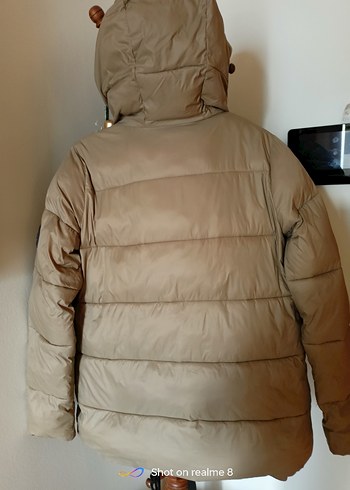 Bej Fermuarlı Kadın Kışlık bu sezon mont - Görsel 6