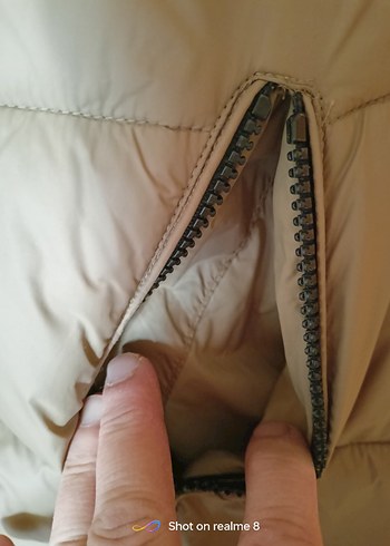 Bej Fermuarlı Kadın Kışlık bu sezon mont - Görsel 16