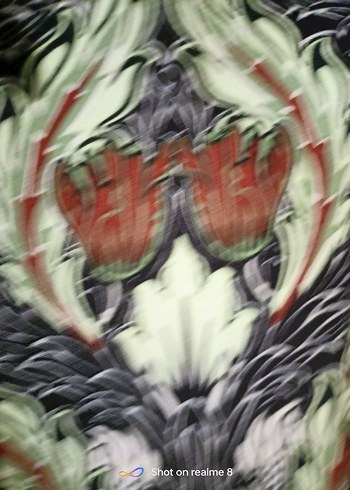 Kadın Çok Renkli Bohem Şal desen gömlek - Görsel 10