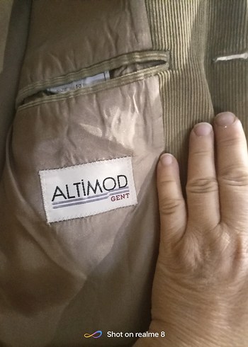 Bej Kadife erkek 44 beden tarz ceket - Görsel 6