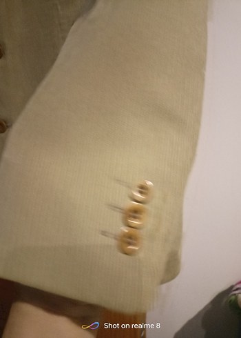 Bej Kadife erkek 44 beden tarz ceket - Görsel 4