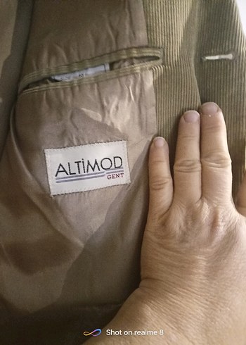 Bej Kadife erkek 44 beden tarz ceket - Görsel 7