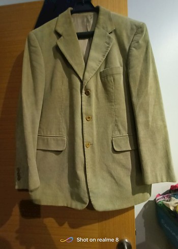 Bej Kadife erkek 44 beden tarz ceket - Görsel 14