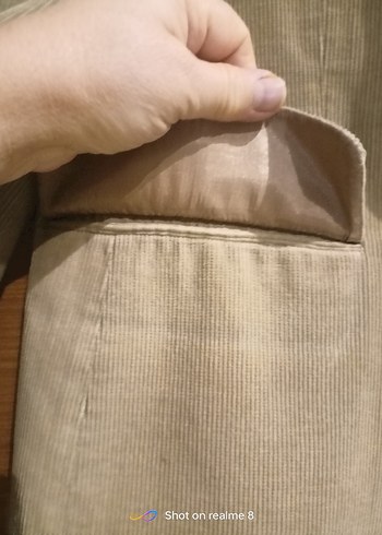 Bej Kadife erkek 44 beden tarz ceket - Görsel 2