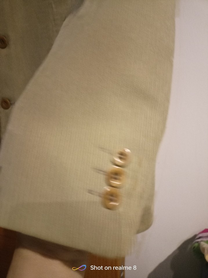 Bej Kadife  erkek 44 beden tarz ceket - Görsel 4