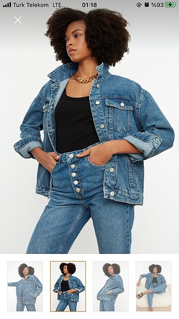 xs Beden Trendyol mavi oversize kot ceket