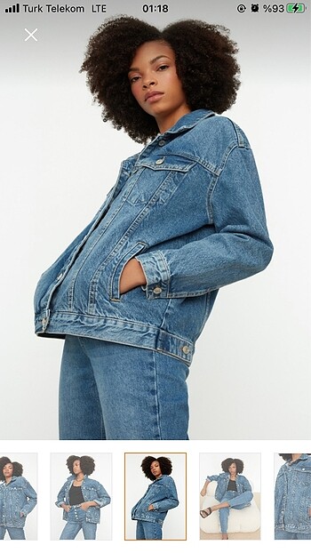 xs Beden mavi Renk Trendyol mavi oversize kot ceket
