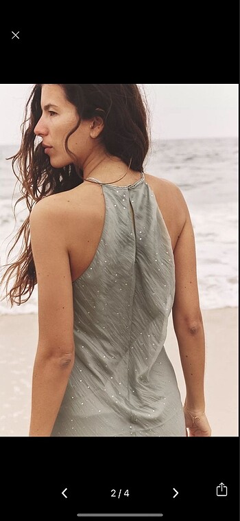 Zara #zara midi halter yaka #elbise