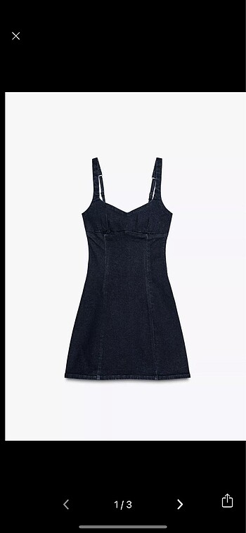 Zara denim kısa elbise