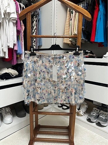 Zara pullu kısa etek