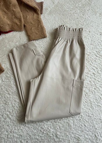Zara yüksek bel deri pantolon - Görsel 4
