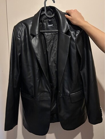 Suni deri blazer ceket