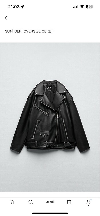 Suni oversize deri ceket