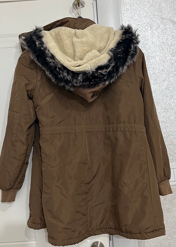 Kahverengi Kürklü Kadın Kışlık Mont - Görsel 3