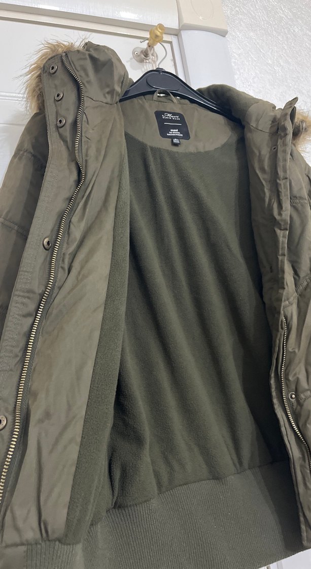 Kürk Detaylı Kadın mont - Görsel 2