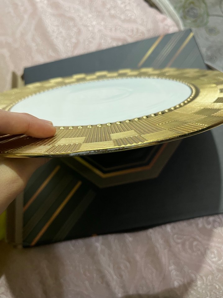 Modern Klasik Altın Renkli Tabak - Görsel 3