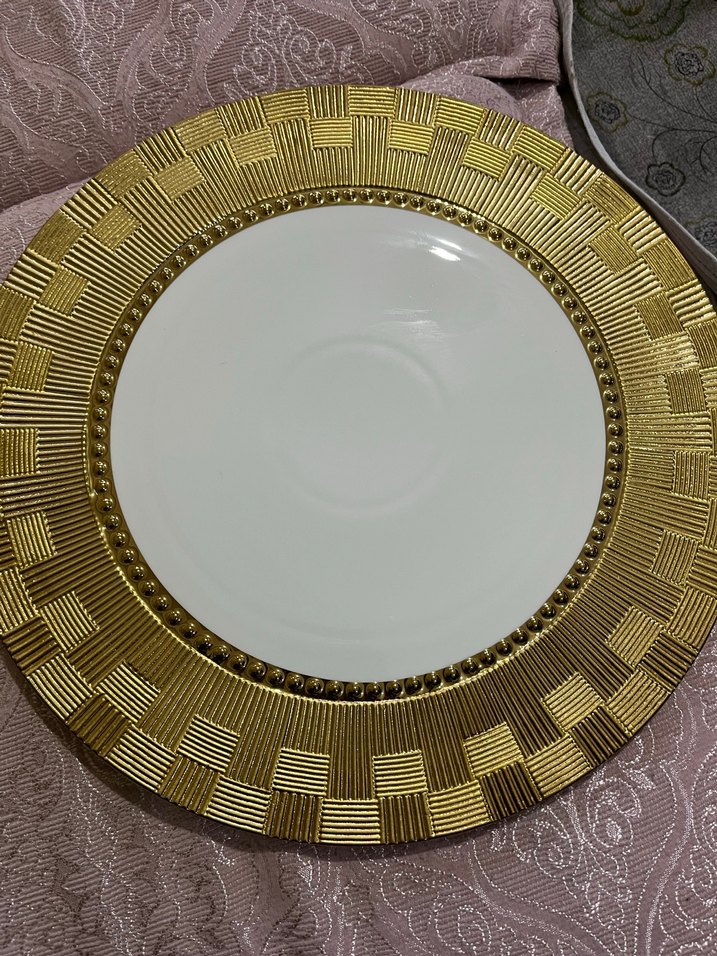 Modern Klasik Altın Renkli Tabak - Görsel 2