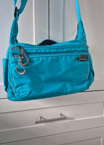 Turkuaz Kadın Fermuarlı Spor Çapraz Çanta - Görsel 8